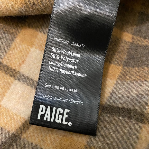 Paige Dublyn Plaid Wool-Blend Coat Size L - Picture 7 of 13